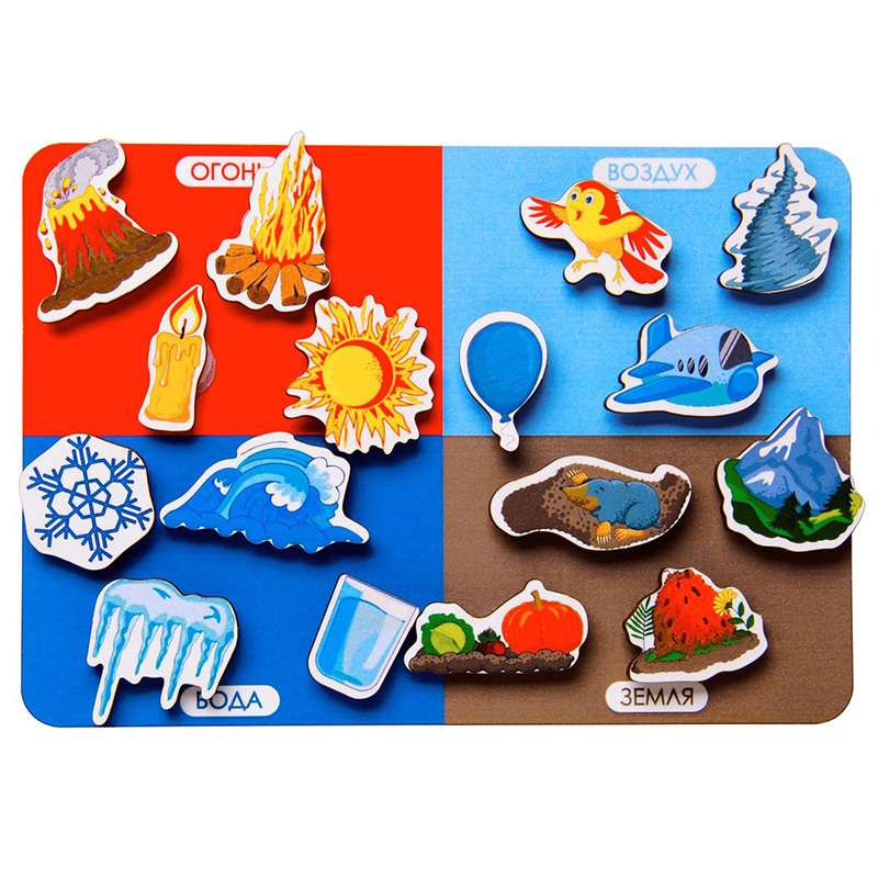 Липучка-сортер «Учим стихии», Сибирские игрушки