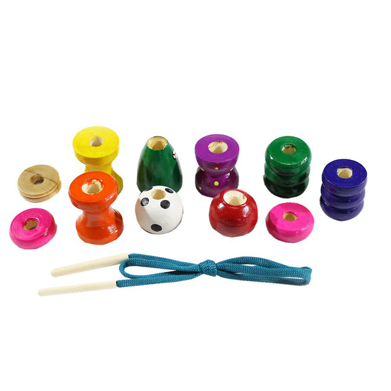 Бусы-шнуровка «Гусеница цветная»