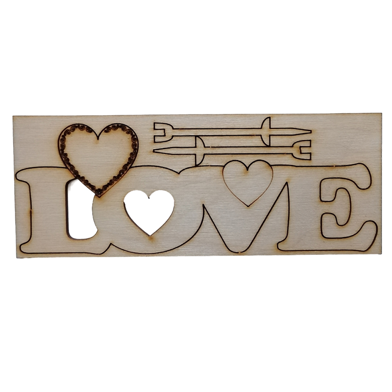 Украшение для торта Love с сердечками, Полноцвет