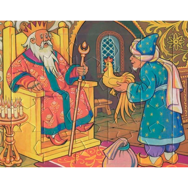 Мини-пазл «Сказка о золотой петушке», Московский комбинат игрушек