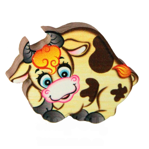 Деревянный магнит «Телец»