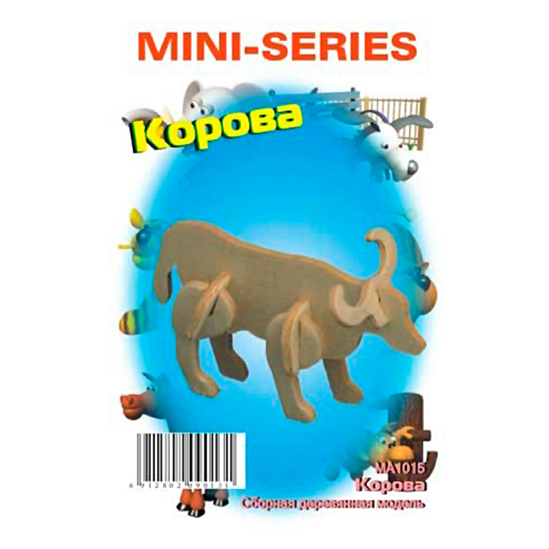 Сборная деревянная модель «Корова» мини MA1015, Чудо-дерево