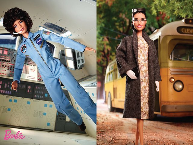 Куклы Barbie в образах Розы Паркс и первой женщины-космонавта из США Салли Райд Куклы Barbie в образах Розы Паркс и первой женщины-космонавта из США Салли Райд