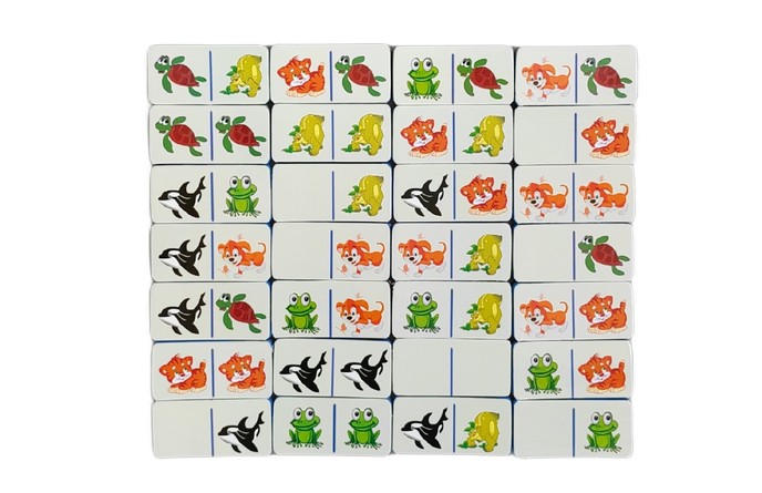 Развивающая настольная игра «Домино детское, мягкое. Животные» Развивающая настольная игра «Домино детское, мягкое. Животные»