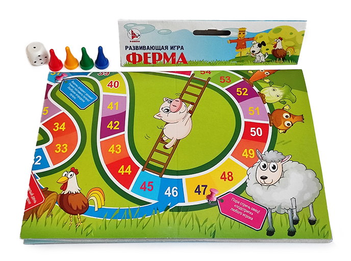 Настольная развивающая игра «Ферма» Настольная развивающая игра «Ферма»