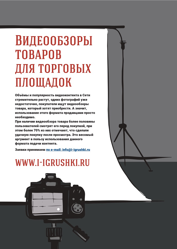 Видеообзоры товаров для торговых площадок Видеообзоры товаров для торговых площадок