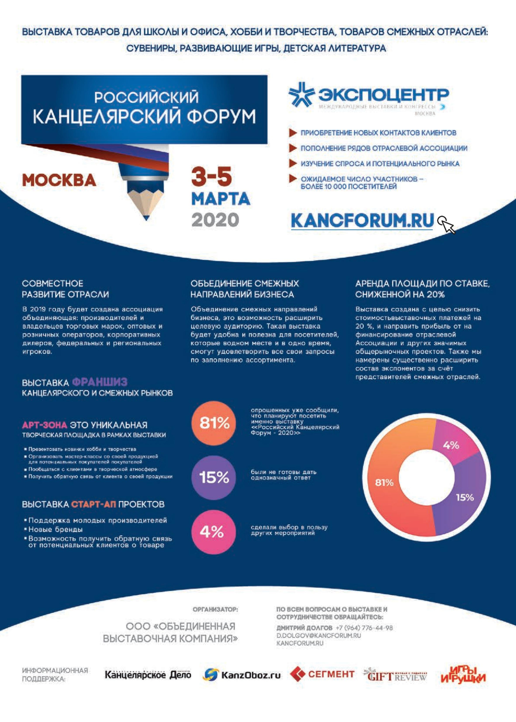Выставка для индустрии школьных, офисных товаров, материалов для художников Выставка для индустрии школьных, офисных товаров, материалов для художников