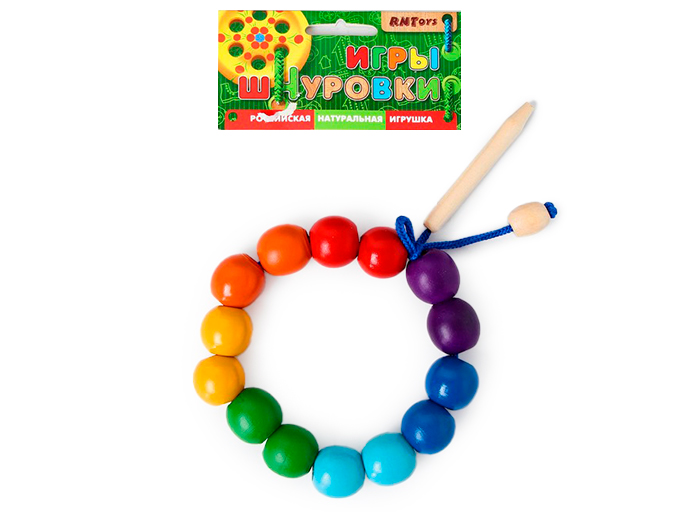 Игра Шнуровка-бусы «Радуга» Игра Шнуровка-бусы «Радуга»