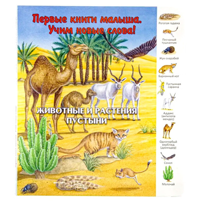 Первые книги малыша. Учим новые слова! «Животные и растения пустыни», Улыбка