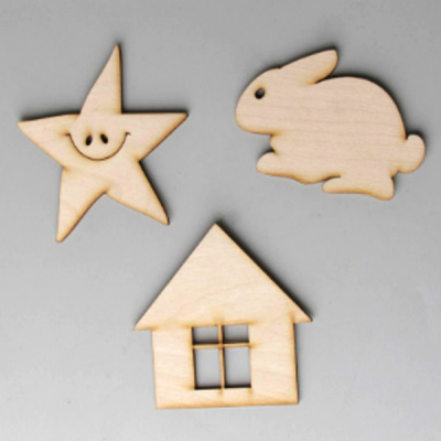 Набор под раскраску «Зайчик, звезда, домик»