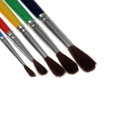 Набор кистей №8 Calligrata, пони 5 шт, интенсивный цвет ручки