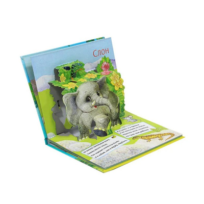 Книжка-панорамка «Животные саванны»