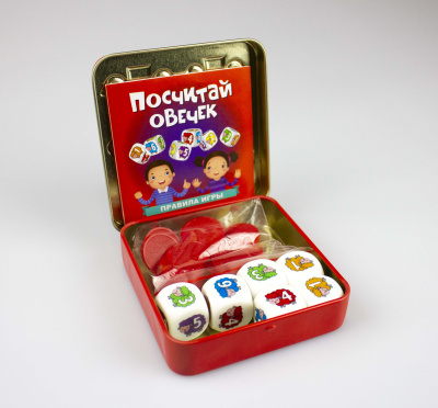 Игра настольная «Посчитай овечек» в жестяной коробочке