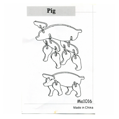 Сборная деревянная модель «Свинья» мини MA1016, Чудо-дерево