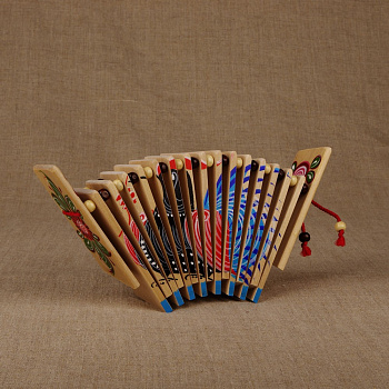 Трещотка пластинчатая «малютка» росписная