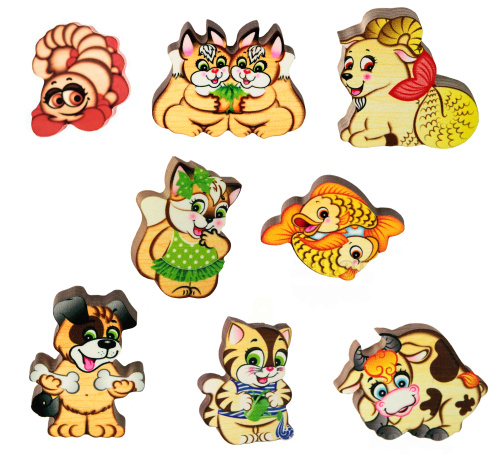 Деревянные магниты «Зодиаки»