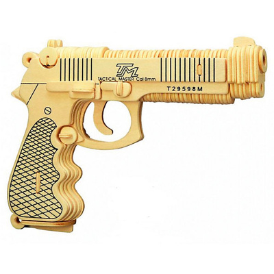 Сборная деревянная модель «Пистолет Беретта M-92F», Чудо-дерево