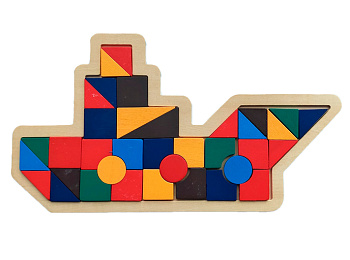 Развивающая деревянная игра-пазл «Кораблик»