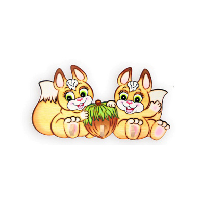 Деревянные вешалки «Белки-подружки»