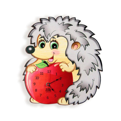 Деревянные часы «Ёжик Егорка»