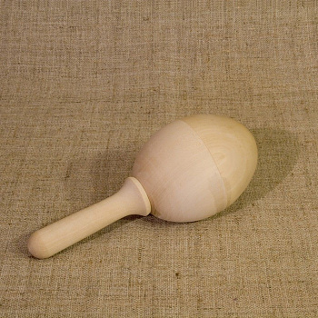 Погремушка некрашеная большая