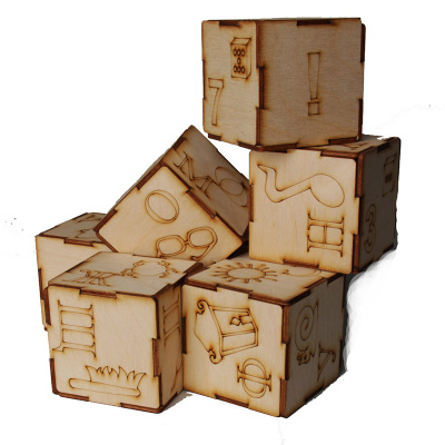 Набор для творчества «Кубики с картинками: алфавит и цифры»