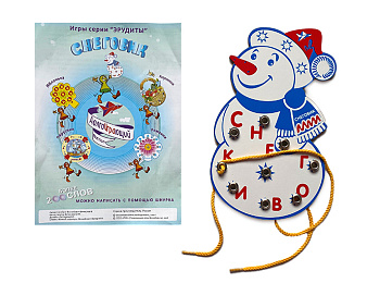 Игры серии «Эрудиты», шнуровка «Снеговик»