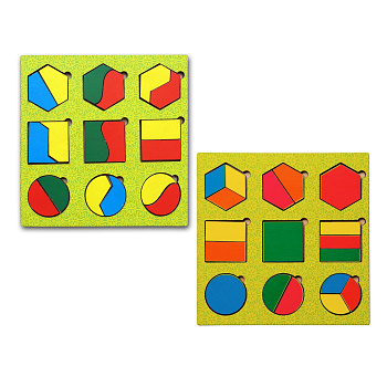 Рамки-вкладыши Никитина «Геометрические фигуры», Сибирские игрушки