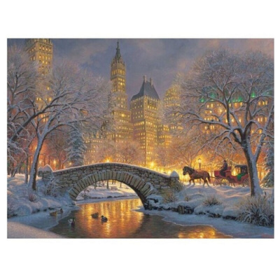 Пазл «Зимний парк в городе» 500 элементов, Cobble Hill