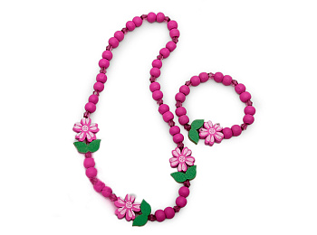 Комплект детской бижутерии «Цветы крупные», серия «Выбражулька»