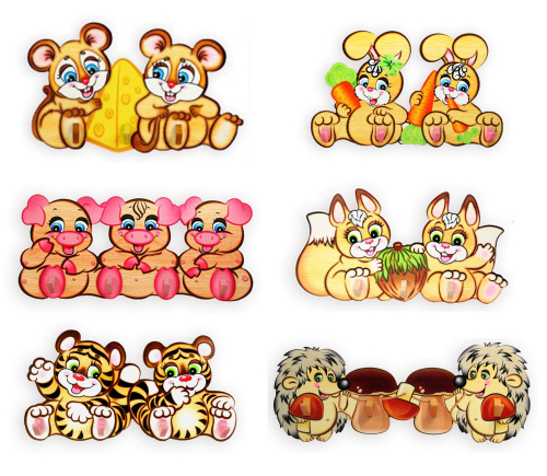 Деревянные вешалки «Зверюшки»