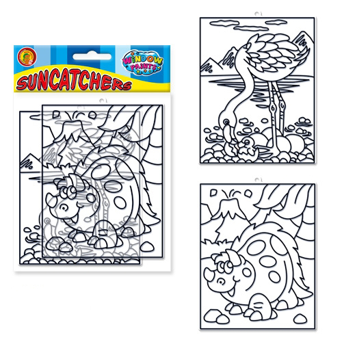 Витражи Maxi «Фламинго и динозавр»