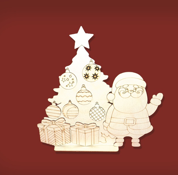 Раскраска-аппликация «Дедушка Мороз»