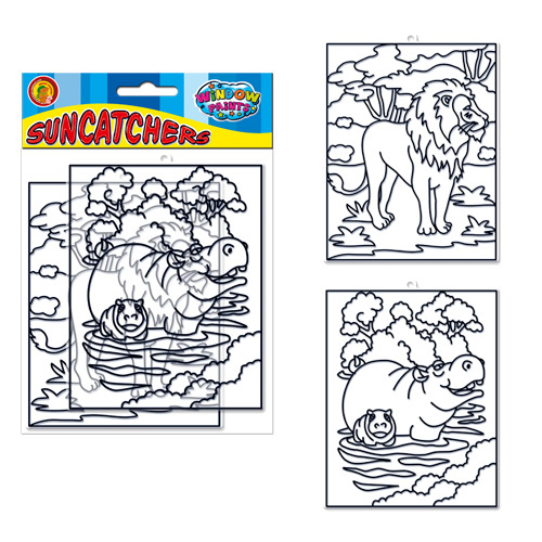 Витражи Maxi «Лев и бегемот»