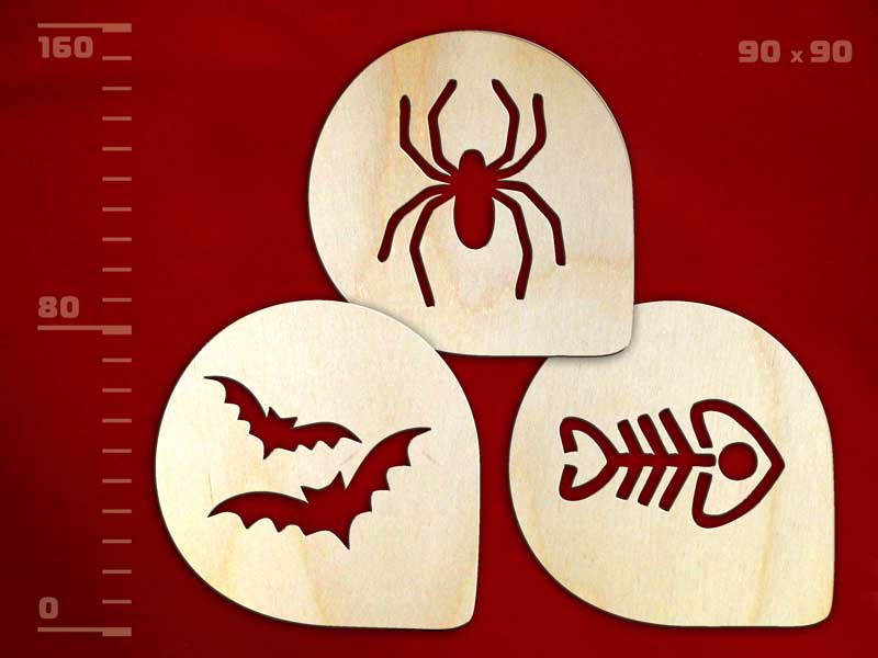 Подставки под чашки-трафареты «Паук»