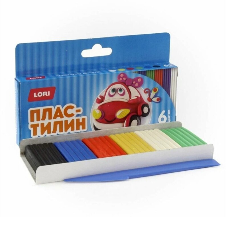 Пластилин Lori «Авто», 6 цветов