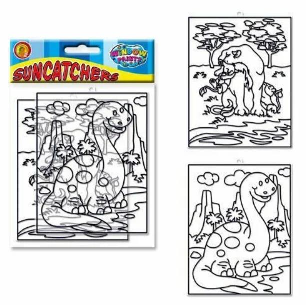 Витражи Maxi «Динозавр и львица»