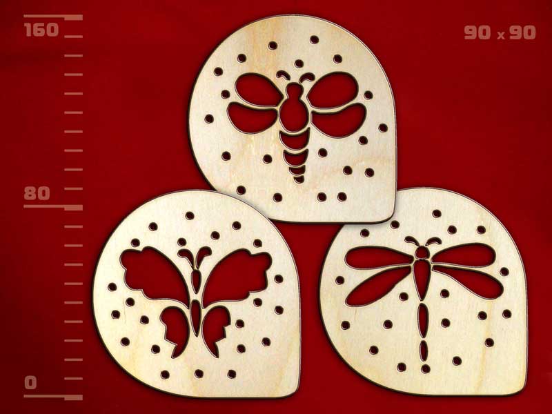 Подставки под чашки-трафареты «Бабочки 1»