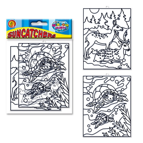 Витражи Maxi «Черепашка и олени»