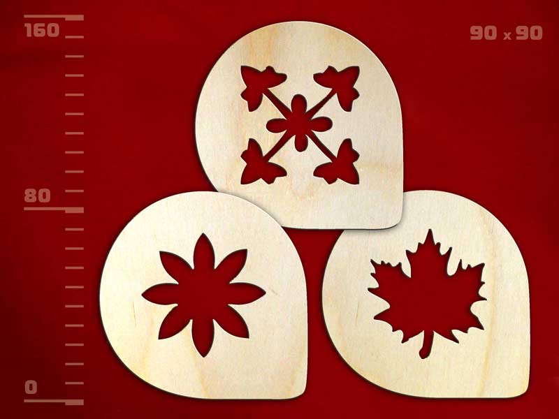 Подставки под чашки-трафареты «Цветок 1»