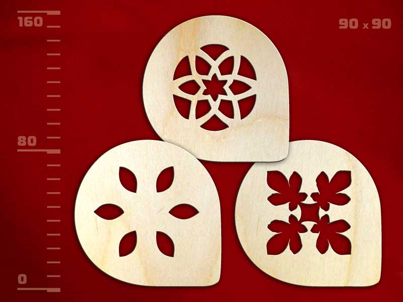 Подставки под чашки-трафареты «Цветок 2»