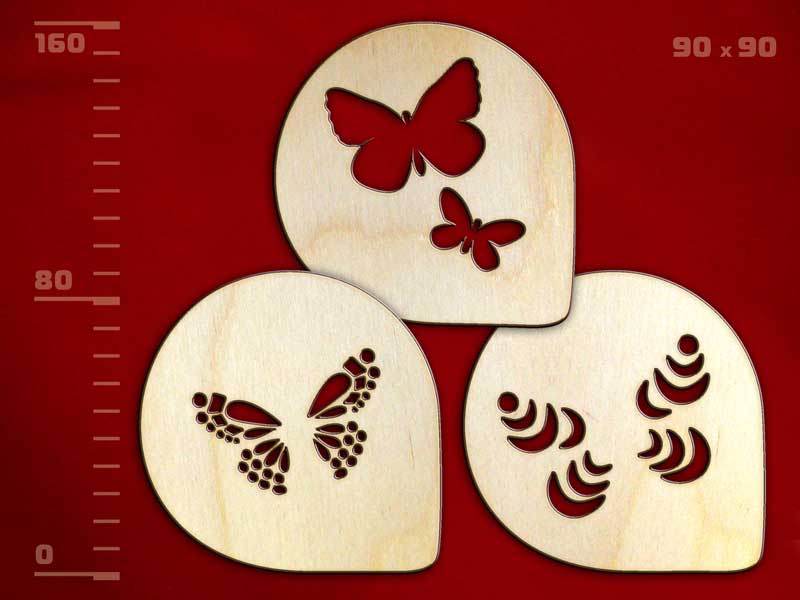 Подставки под чашки-трафареты «Бабочки 2»