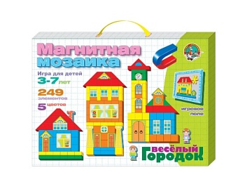 Магнитная мозаика "Веселый городок", компания "Десятое королевство"