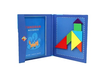 Головоломка-мозаика "Танграм", бренд Woodiness magnetic Головоломка-мозаика "Танграм", бренд Woodiness magnetic