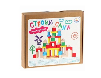 Конструктор деревянный "Строим сами", Краснокамская фабрика деревянной игрушки