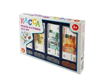 Набор игровой "Касса. Монеты и купюры для игр", компания "Десятое королевство"