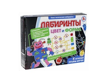 Настольная игра "Лабиринты. Цвет и форма" построение логических цепочек, ТМ "Ребус"
