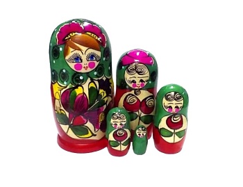 Деревянная матрешка расписная, бренд RNToys
