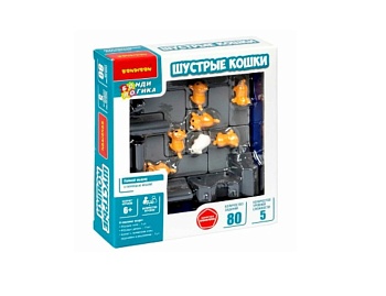 Логическая игра "Шустрые кошки" серия БондиЛогика, бренд Bondibon Логическая игра "Шустрые кошки" серия БондиЛогика, бренд Bondibon